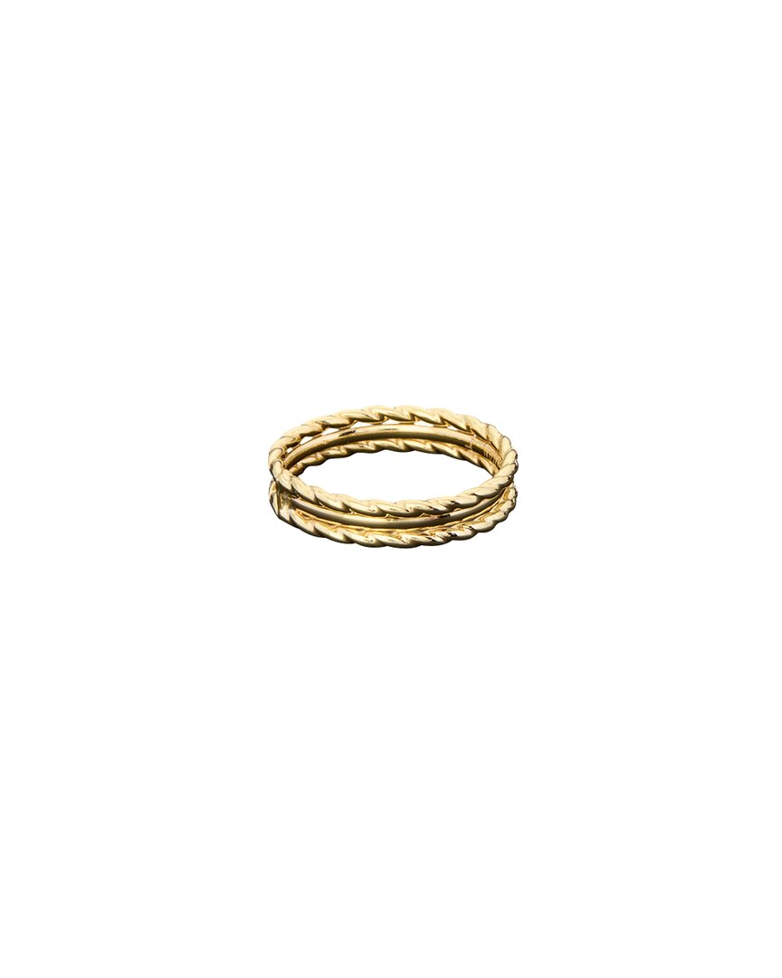 Italian Gold Twisted Triple Ring