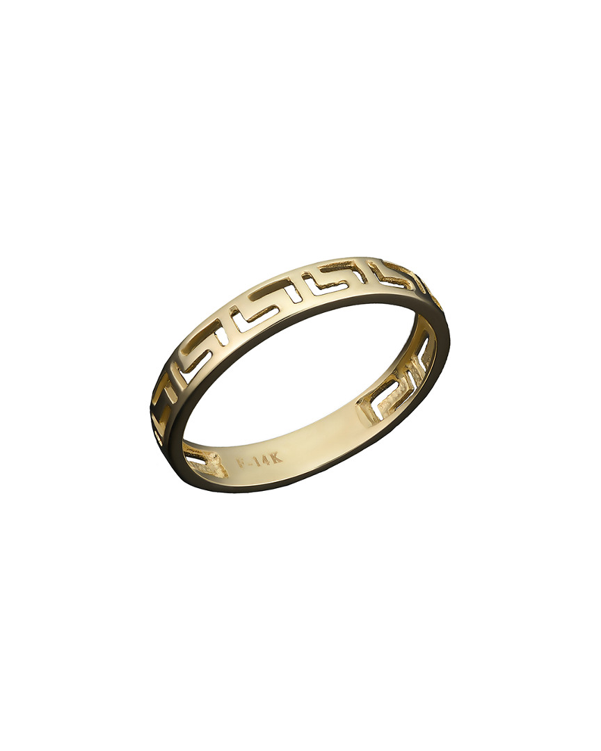 Italian Gold Greek Key Band Ring
