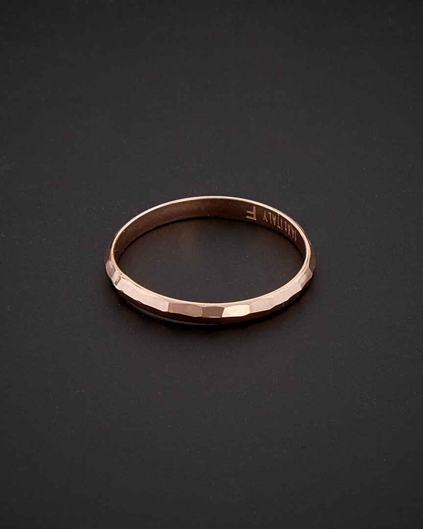 Italian Gold 14k Italian Rose Gold Band Ring