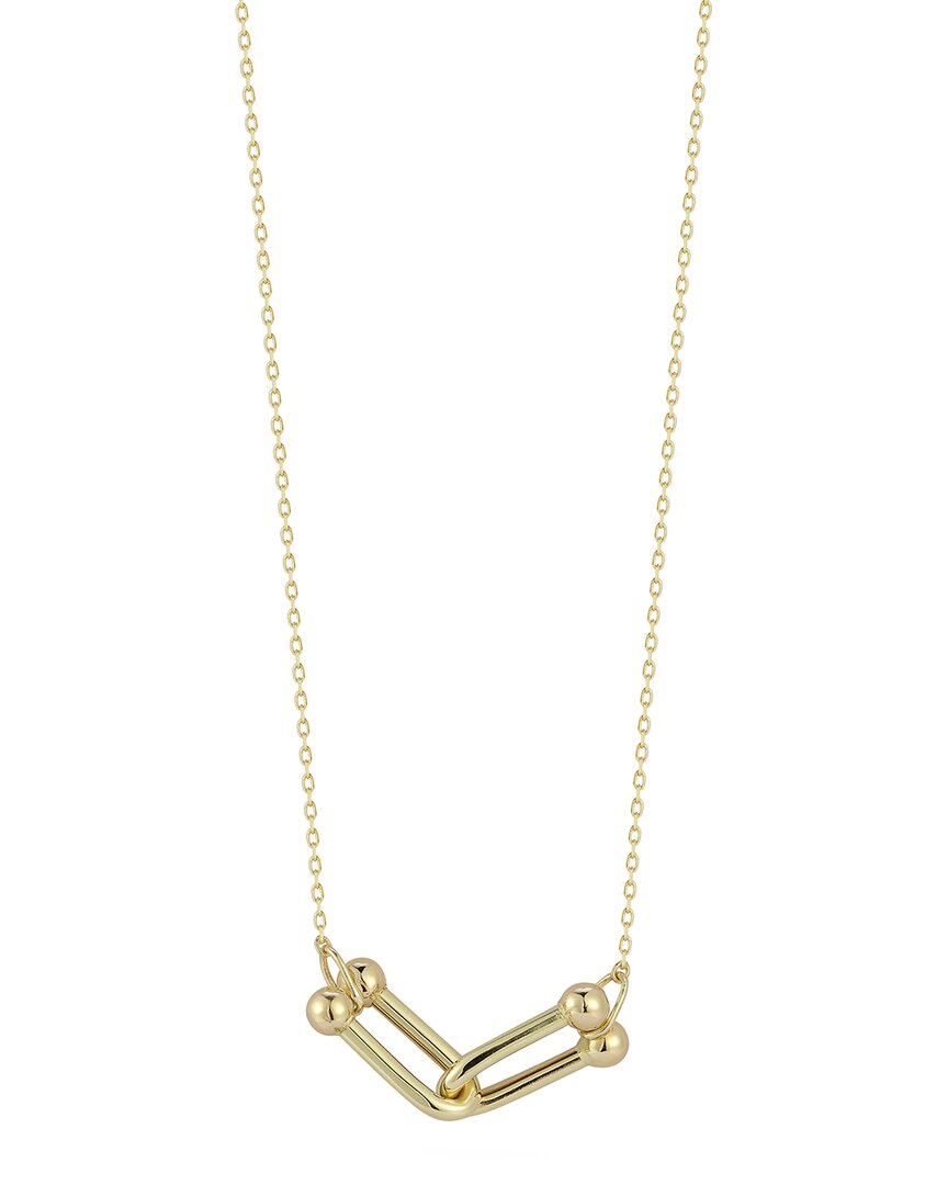 Italian Gold 14k  Double Link Necklace