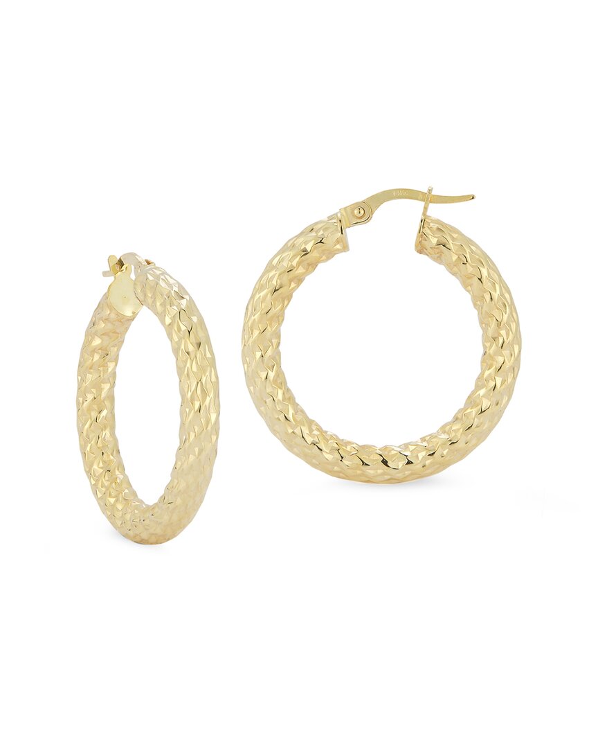 Italian Gold Thick Hoops