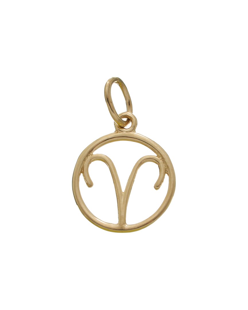 Italian Gold 14k Zodiac Pendant In Gold