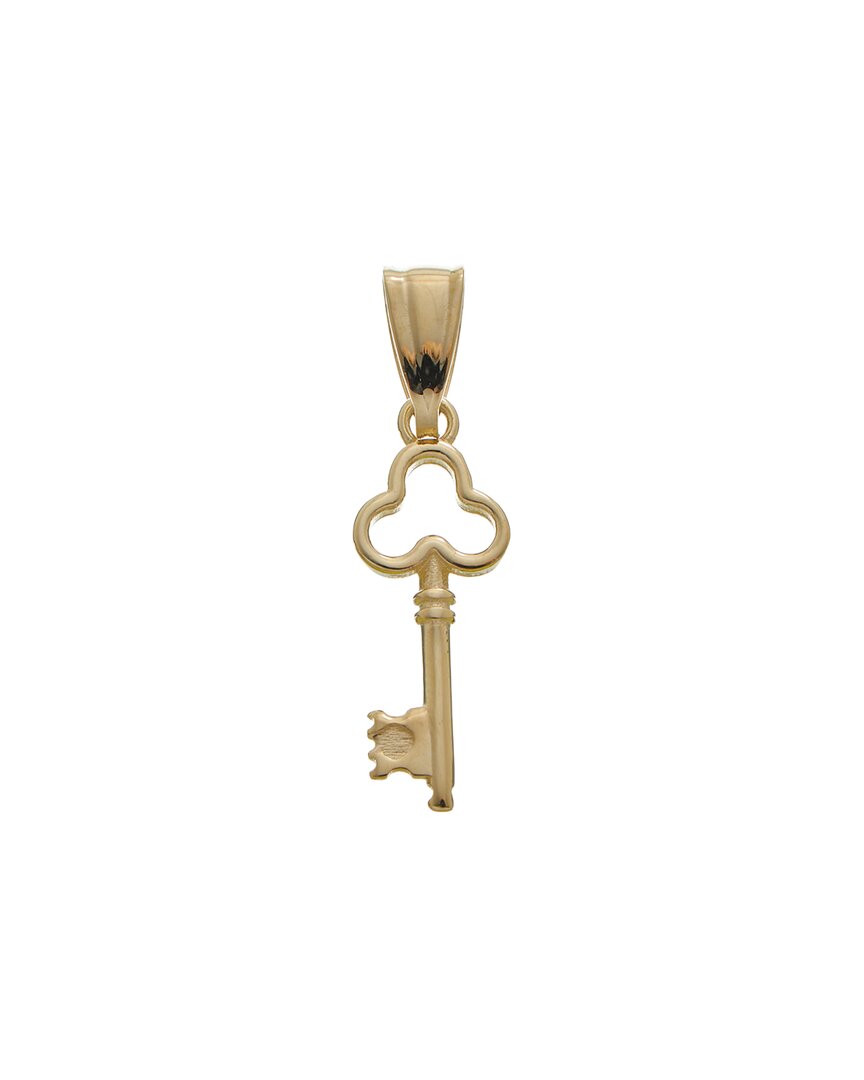 Italian Gold 14k Key Pendant In Gold
