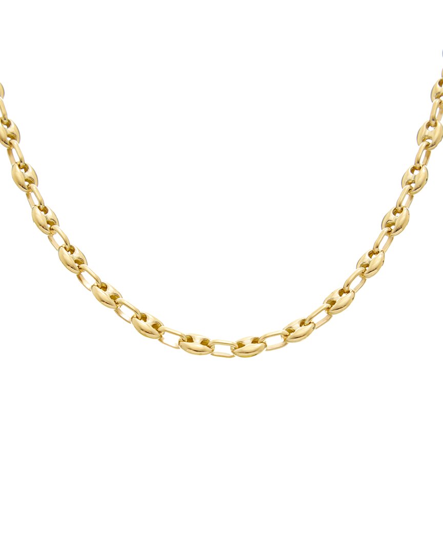 Italian Gold 14k 5.5mm Puffed Mariner Necklace In Gold