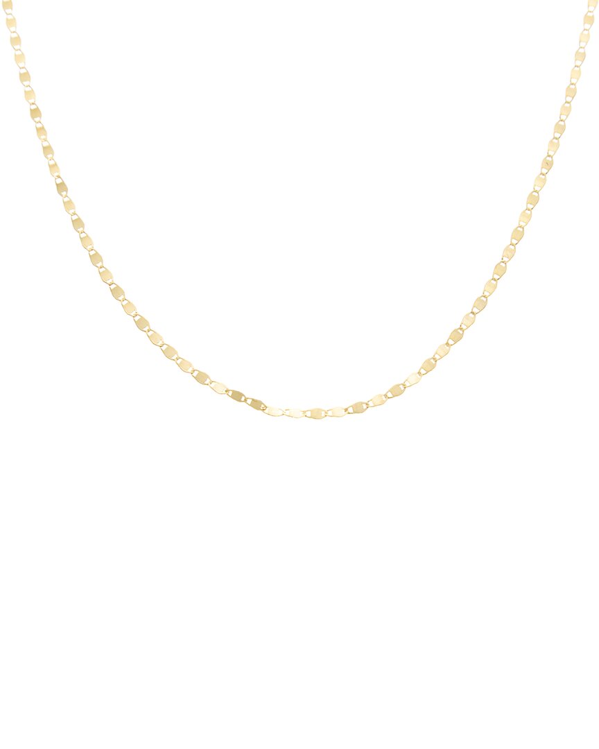 Italian Gold 14k 1.8mm Diamond Cut Valentino Mirror Chain Necklace In Gold