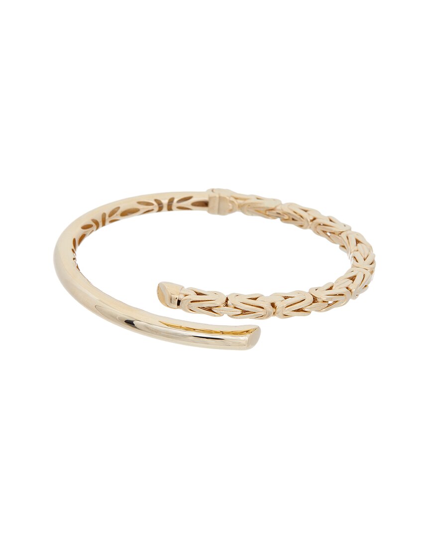 Italian Gold 14k Byzantine Bypass Bangle In Gold