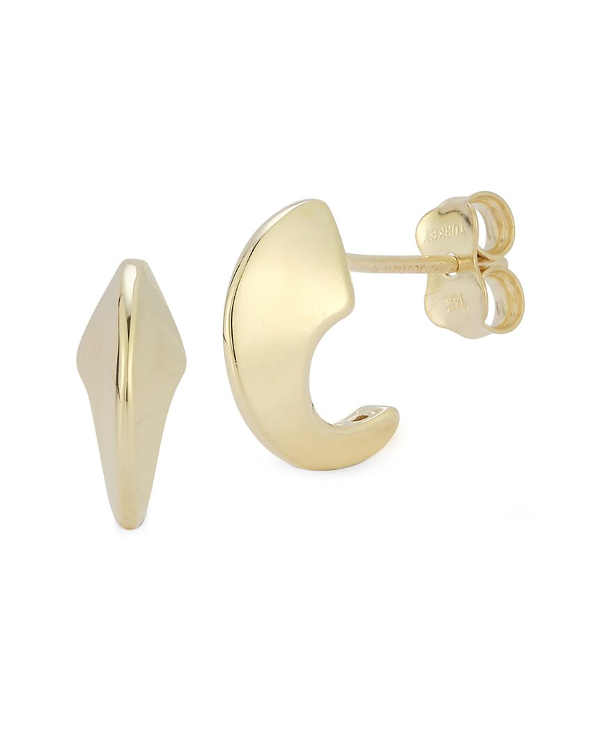 Ember Fine Jewelry 14k Convex Graduated Small Huggie Earrings