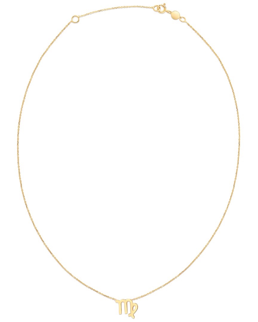 Italian Gold Virgo Necklace