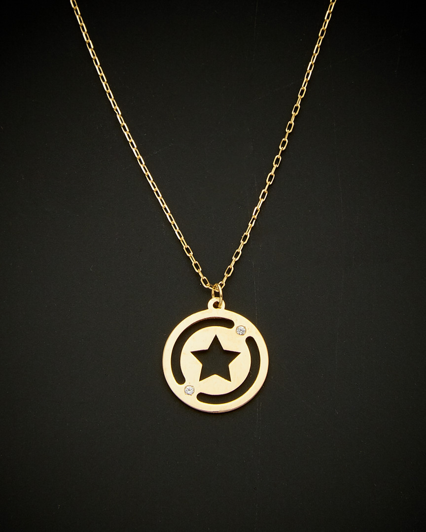 ITALIAN GOLD 14K ITALIAN GOLD CZ NECKLACE