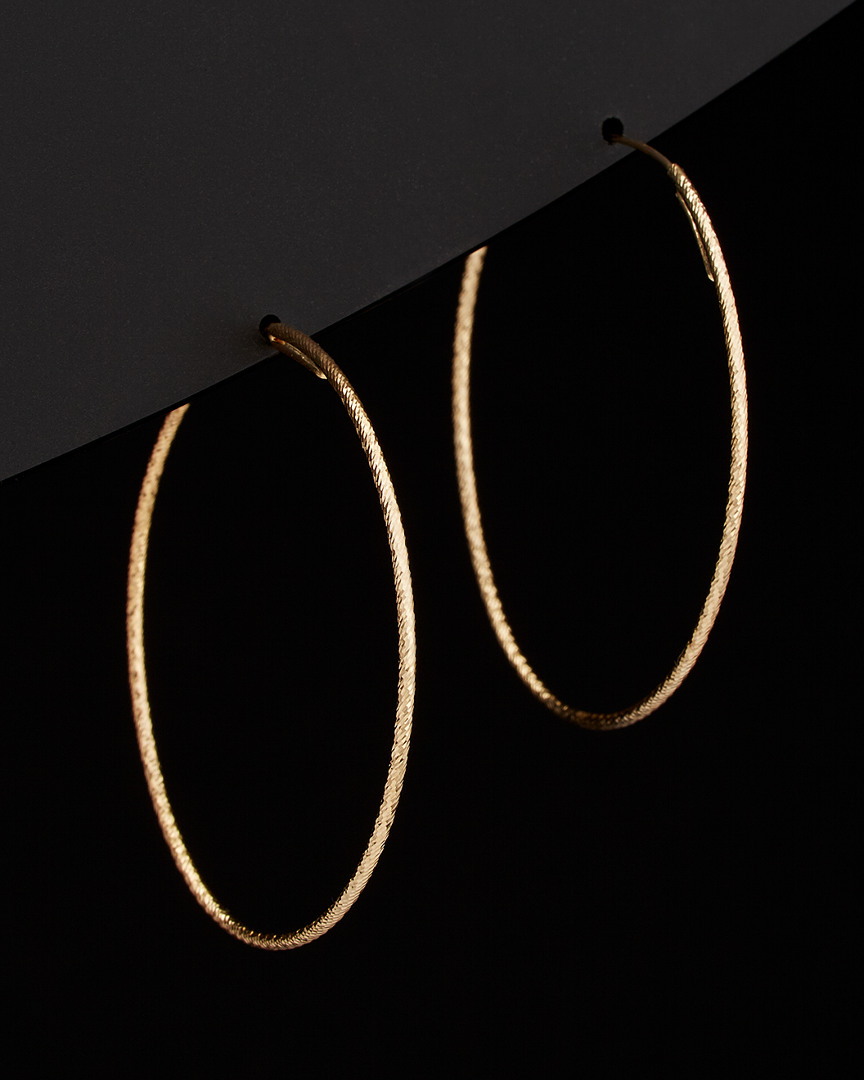 Italian Gold 14k  Round Tube Hoops