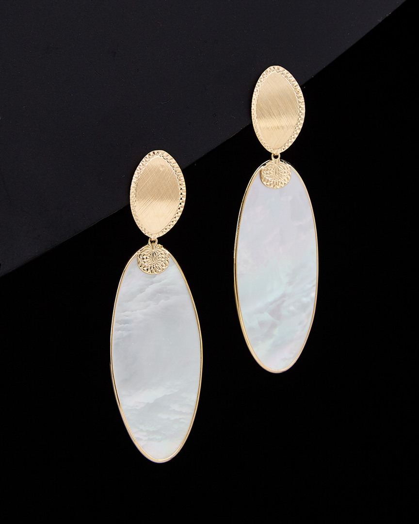 Italian Gold Mother-of-pearl Drop Earrings