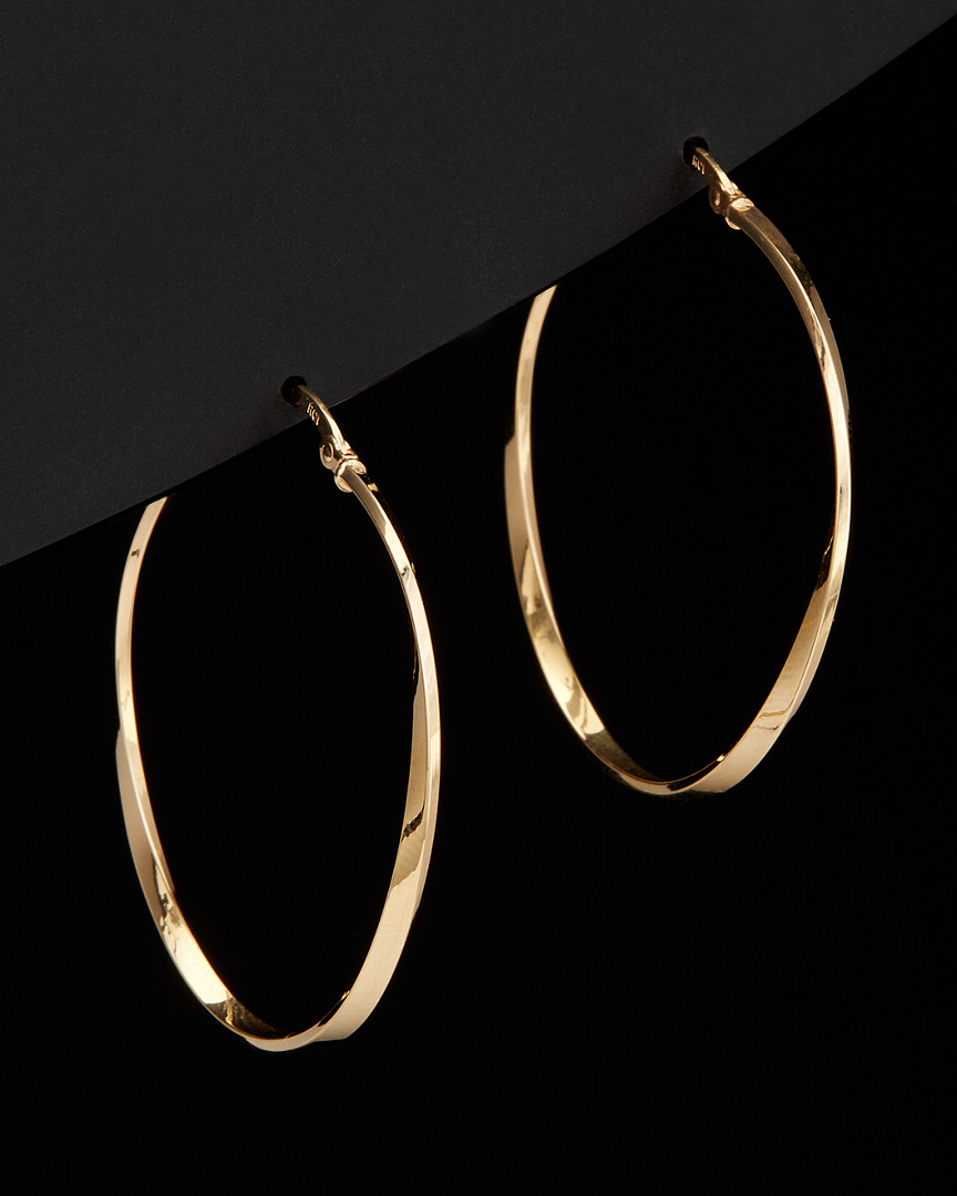 Shop Italian Gold 14k  Round Hoops