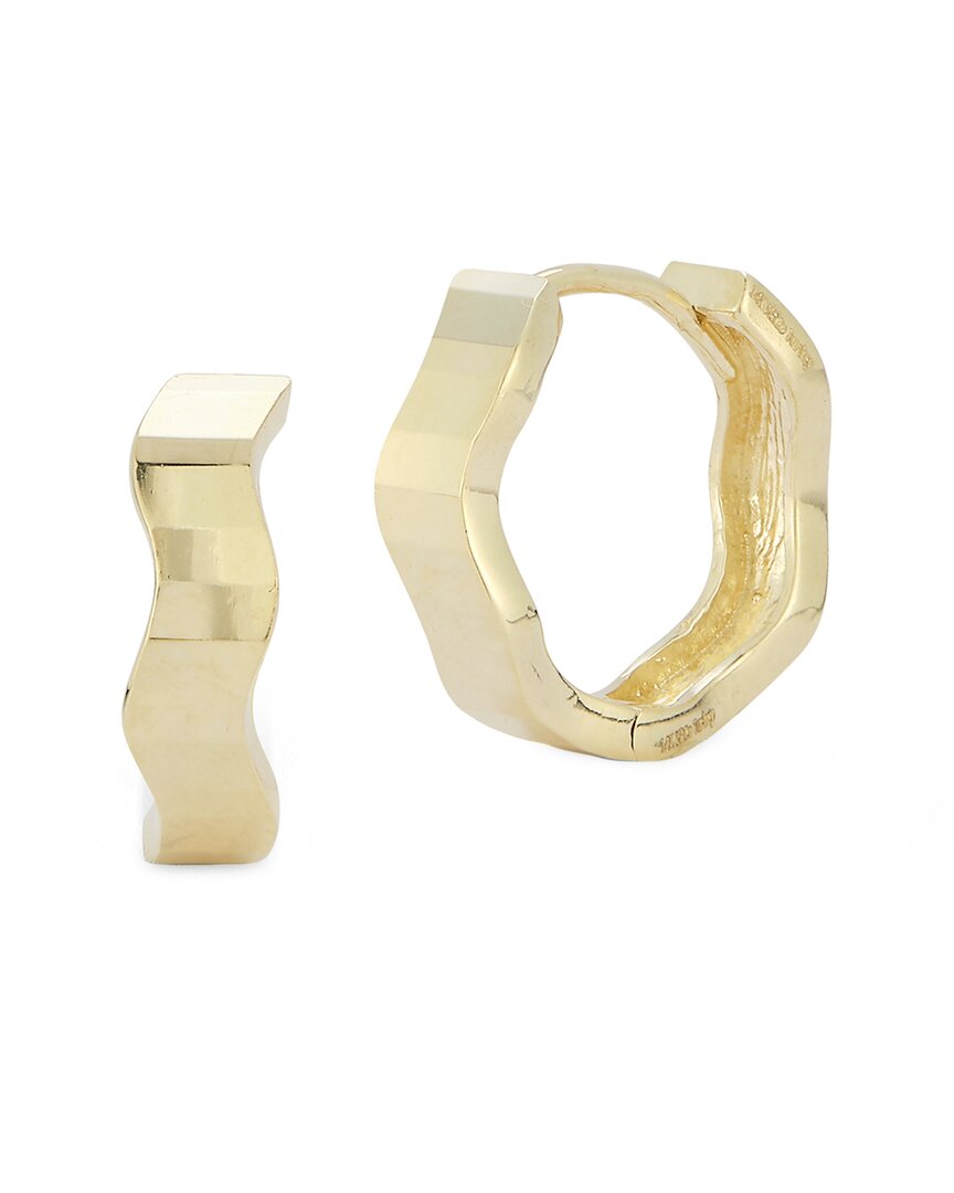 Ember Fine Jewelry 14k Cut Wave Huggie Earrings
