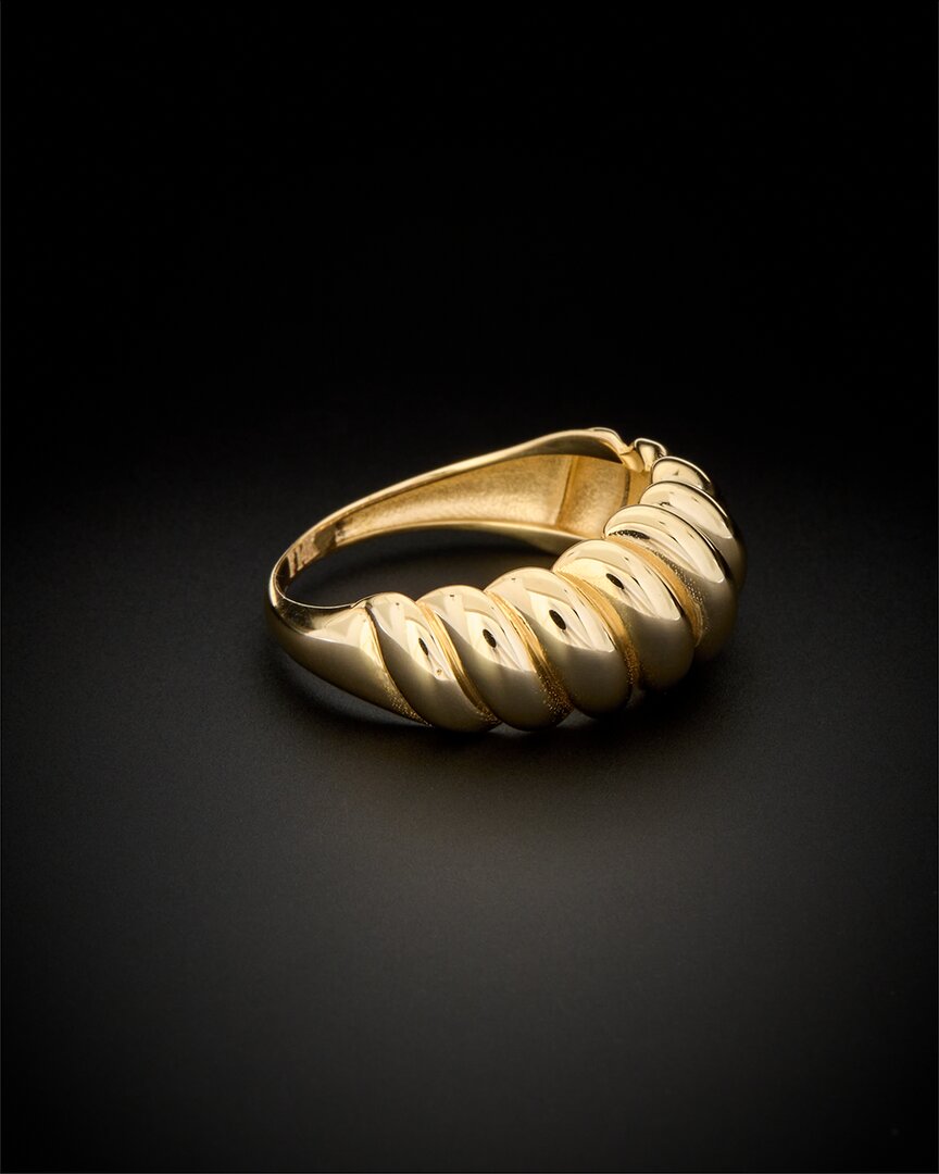 Italian Gold Tapered Dome Ring