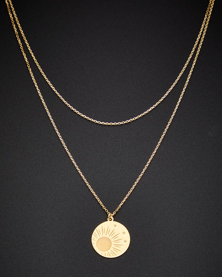 Italian Gold Sunburst Necklace