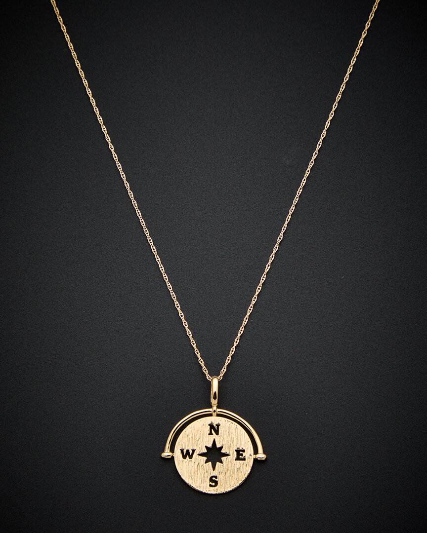 Italian Gold Compass Necklace