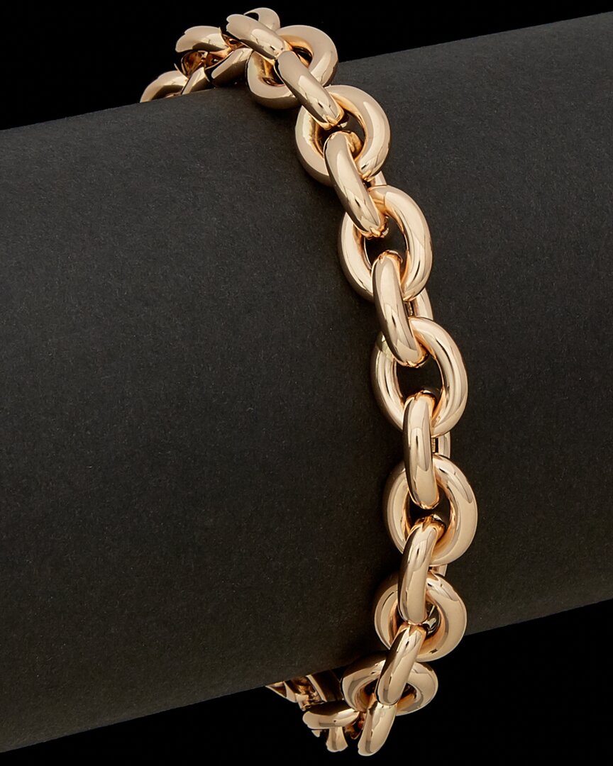 Italian Rose Gold 14k  Link Bracelet In Gold