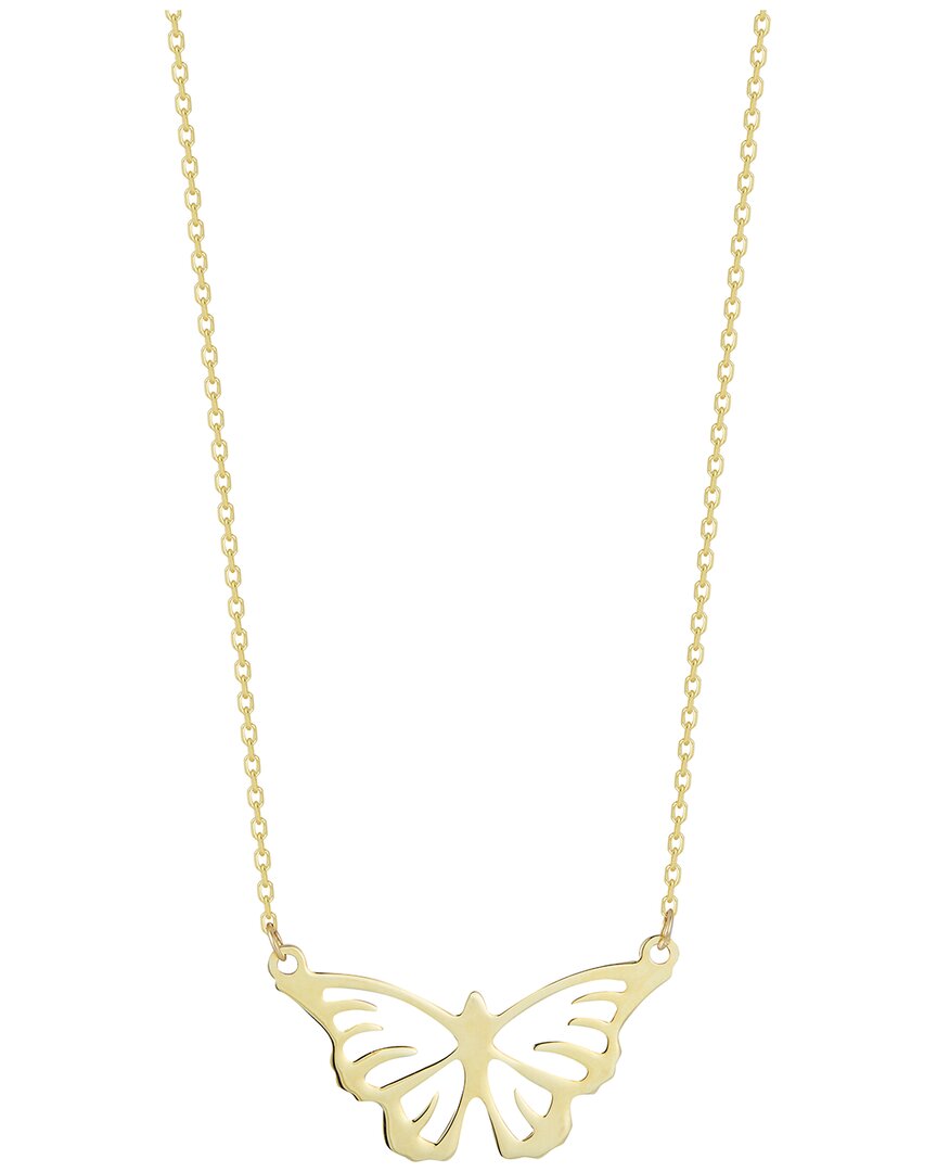 Ember Fine Jewelry 14k Open Butterfly Necklace In 14k Gold
