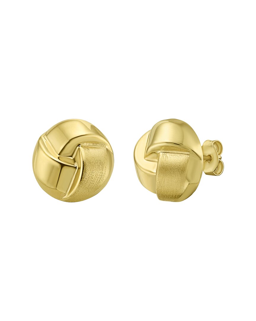 Italian Gold 14k Knot Stud Earrings In Gold