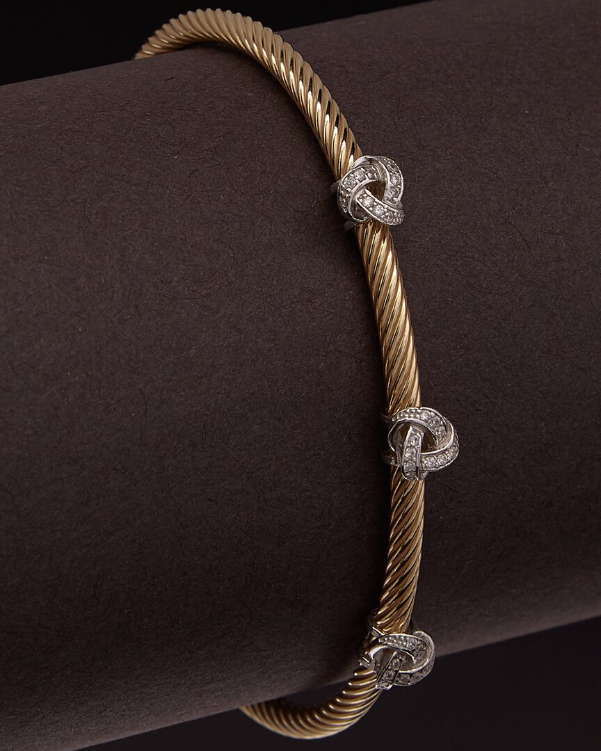 Meshmerise 18k-plated 0.18 Ct. Tw. Diamond Bracelet