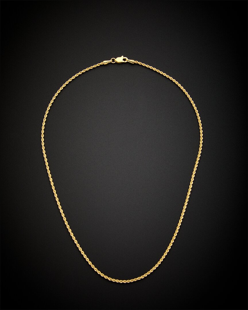 Italian Gold Rope Chain Necklace
