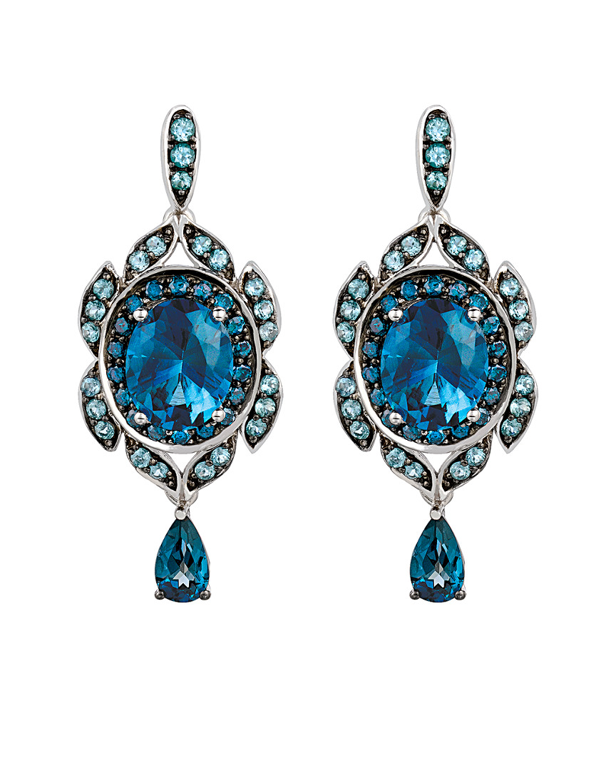 Le Vian 14k 8.00 Ct. Tw. Diamond & Blue Topaz Earrings