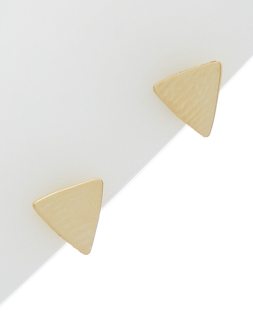Italian Gold Polished Triangle Studs
