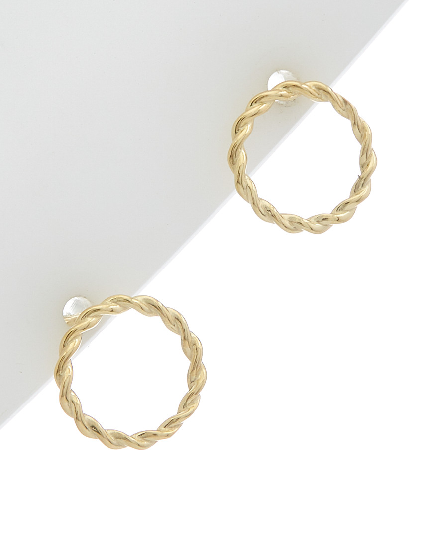 Italian Gold Twisted Circle Earrings