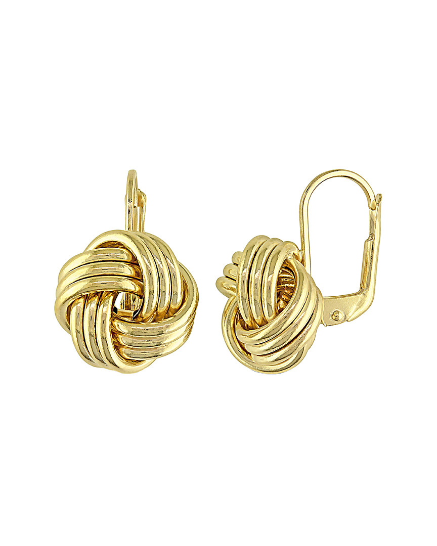 Italian Gold 10k Entwined Love Knot Earrings