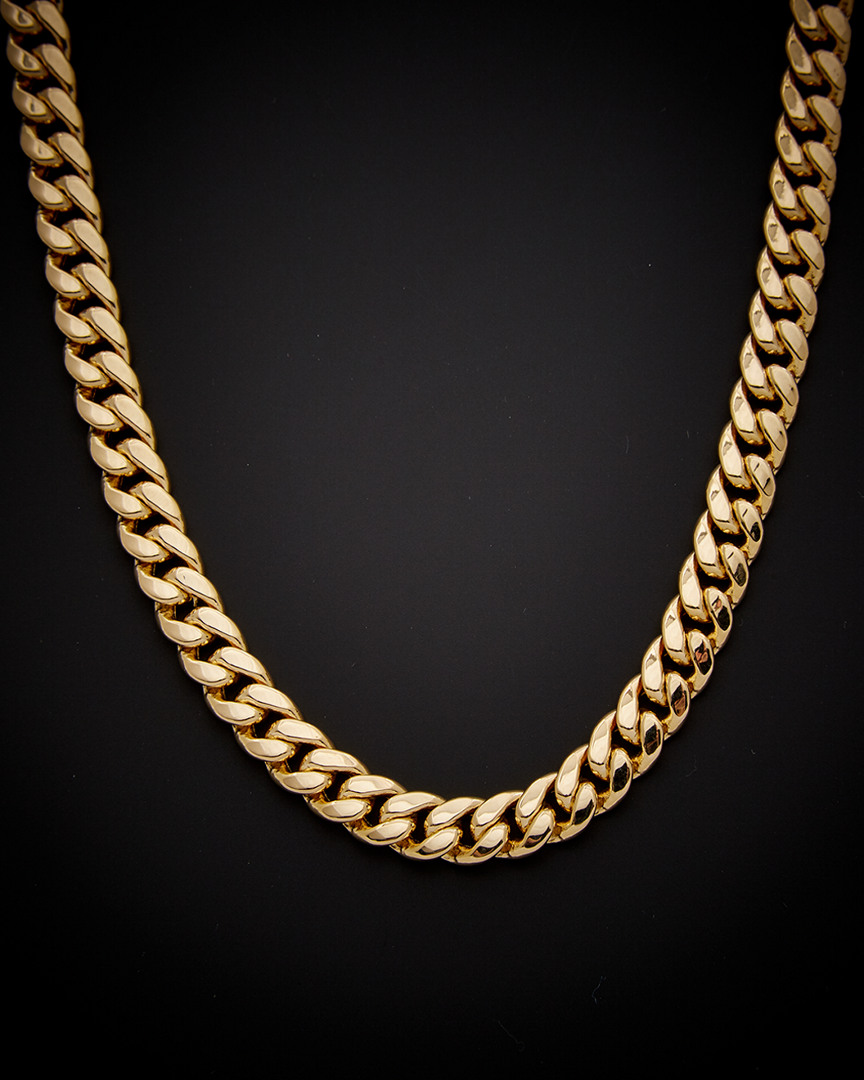 Italian Gold Miami Cuban Link Necklace | ModeSens