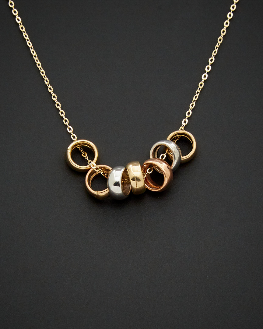 Italian Gold Tri-tone Necklace