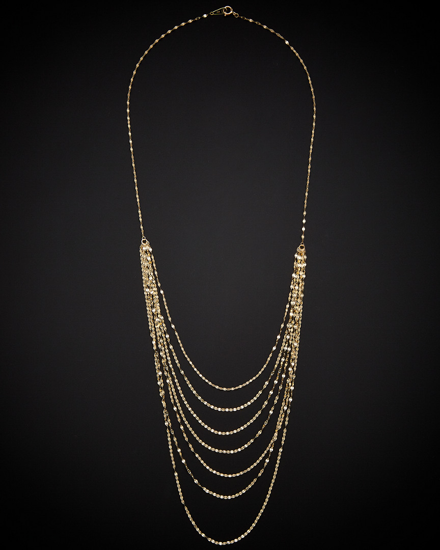 Italian Gold 7-layer Mirror Link Necklace