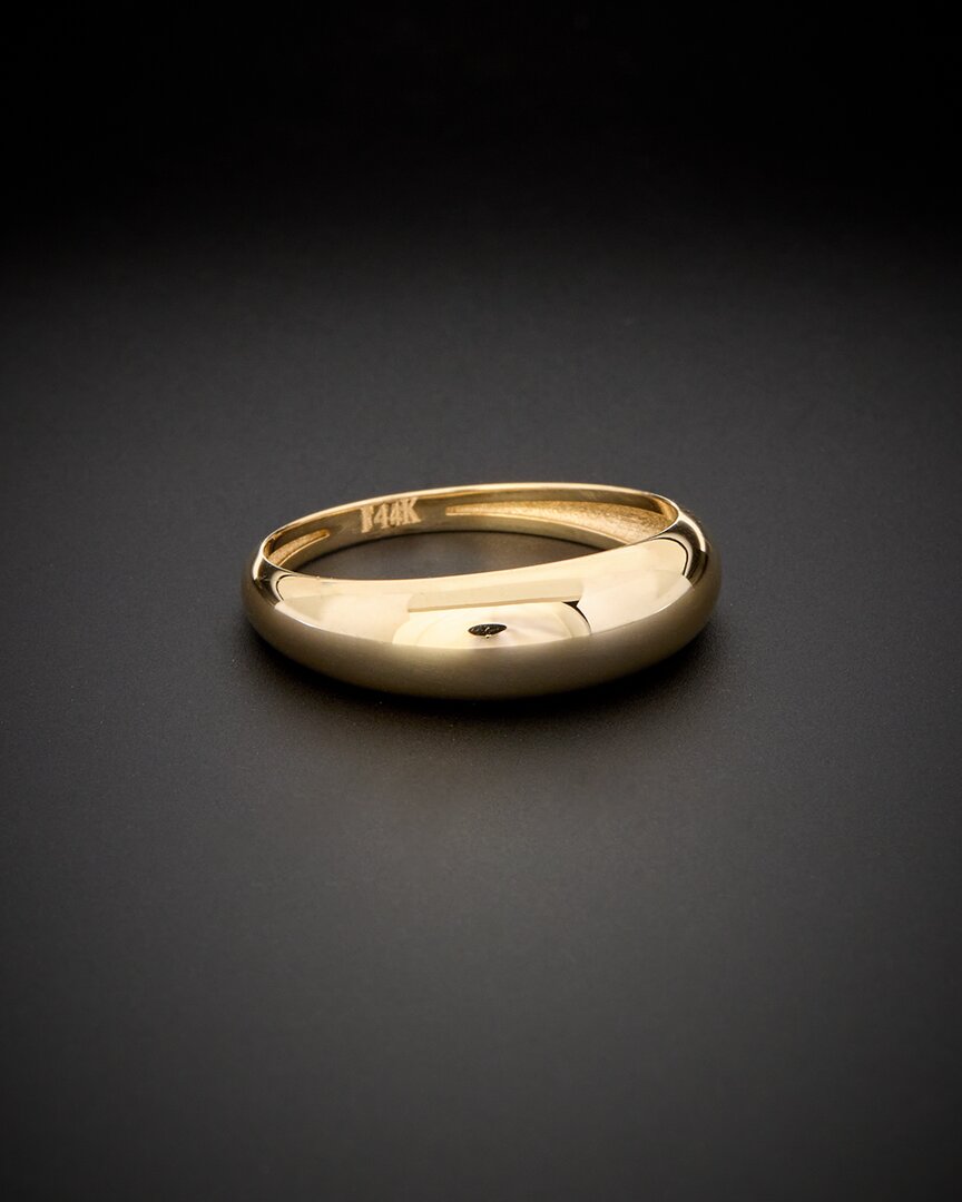 Italian Gold 14k  Polished Tapered Dome Ring