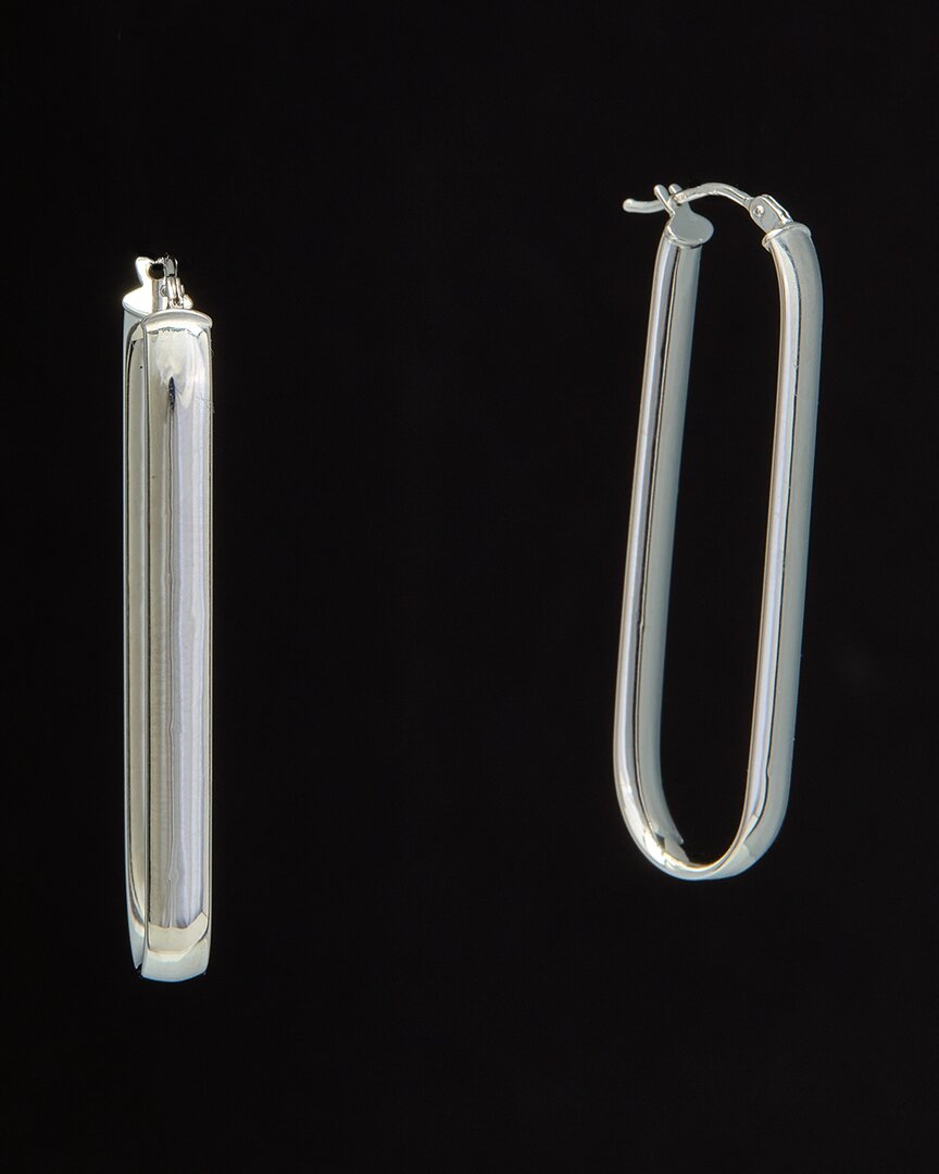 Italian Gold 14k Oblong Hoops
