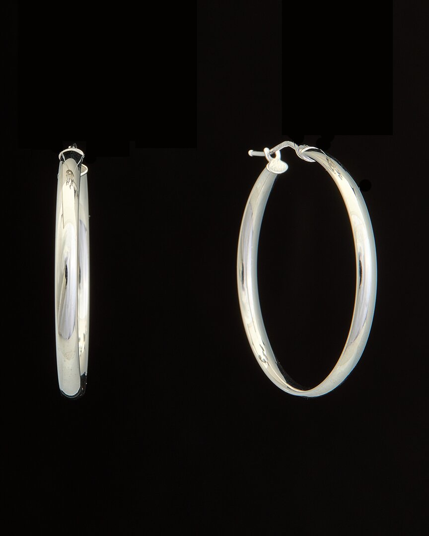 Italian Gold Polished Hoops