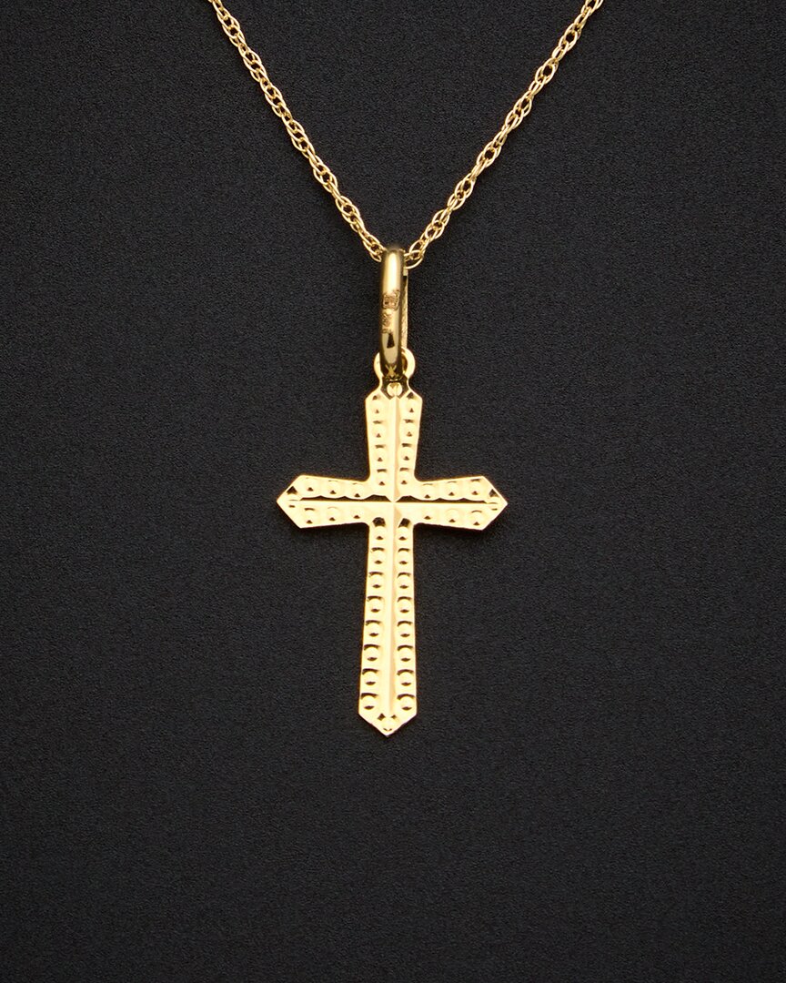 Italian Gold 14k  Cross Necklace