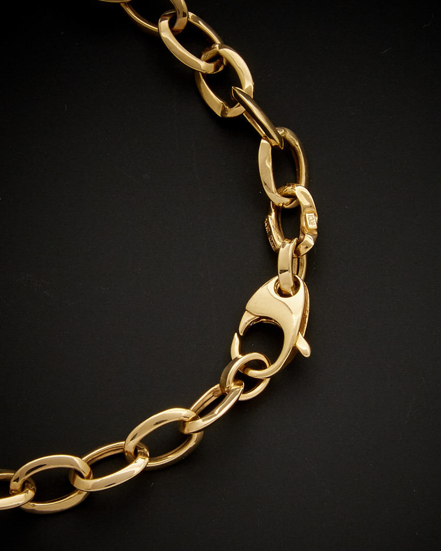 Italian Gold 14k Link Bracelet In Nocolor | ModeSens