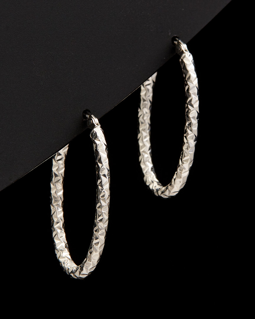 Italian Gold Oval Hoops