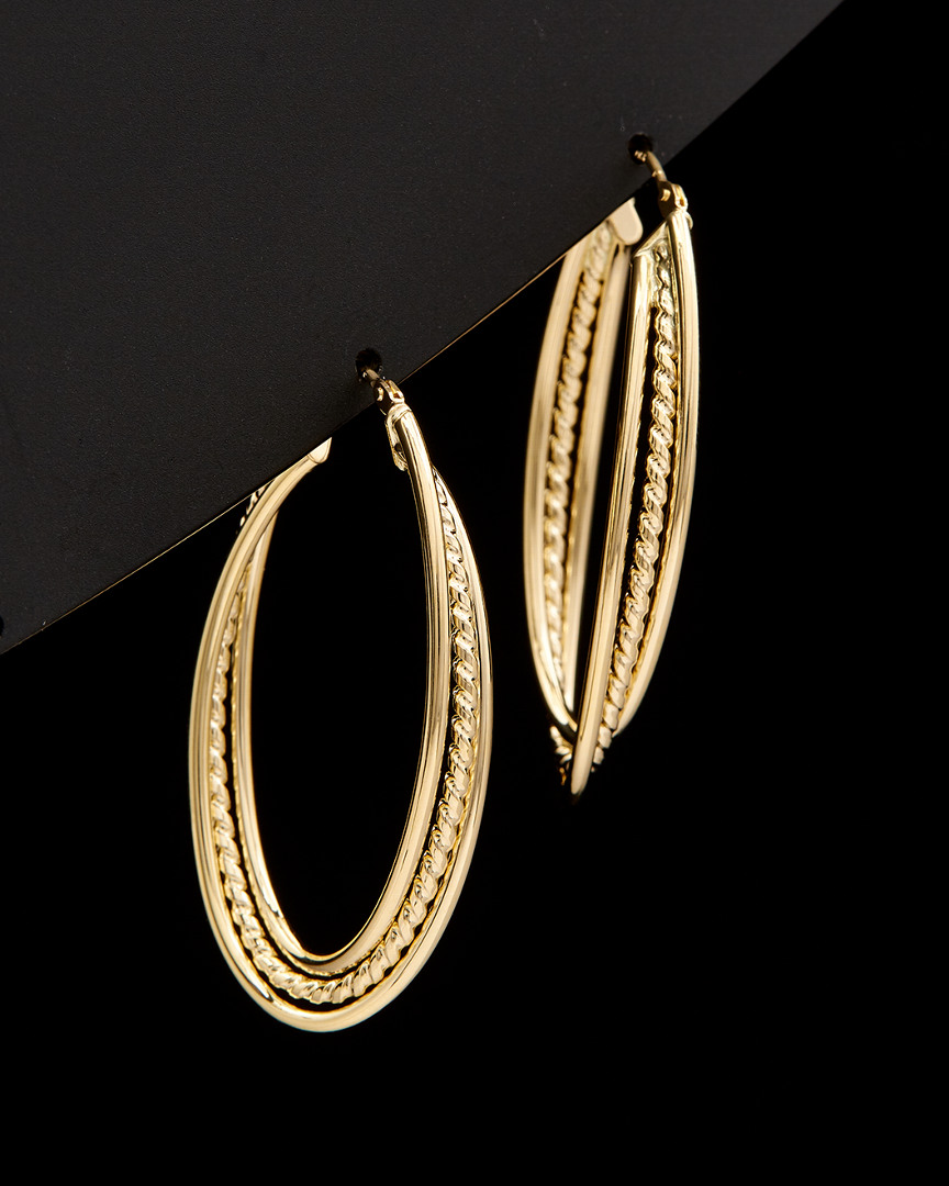 Italian Gold Overlapping Oval Hoops