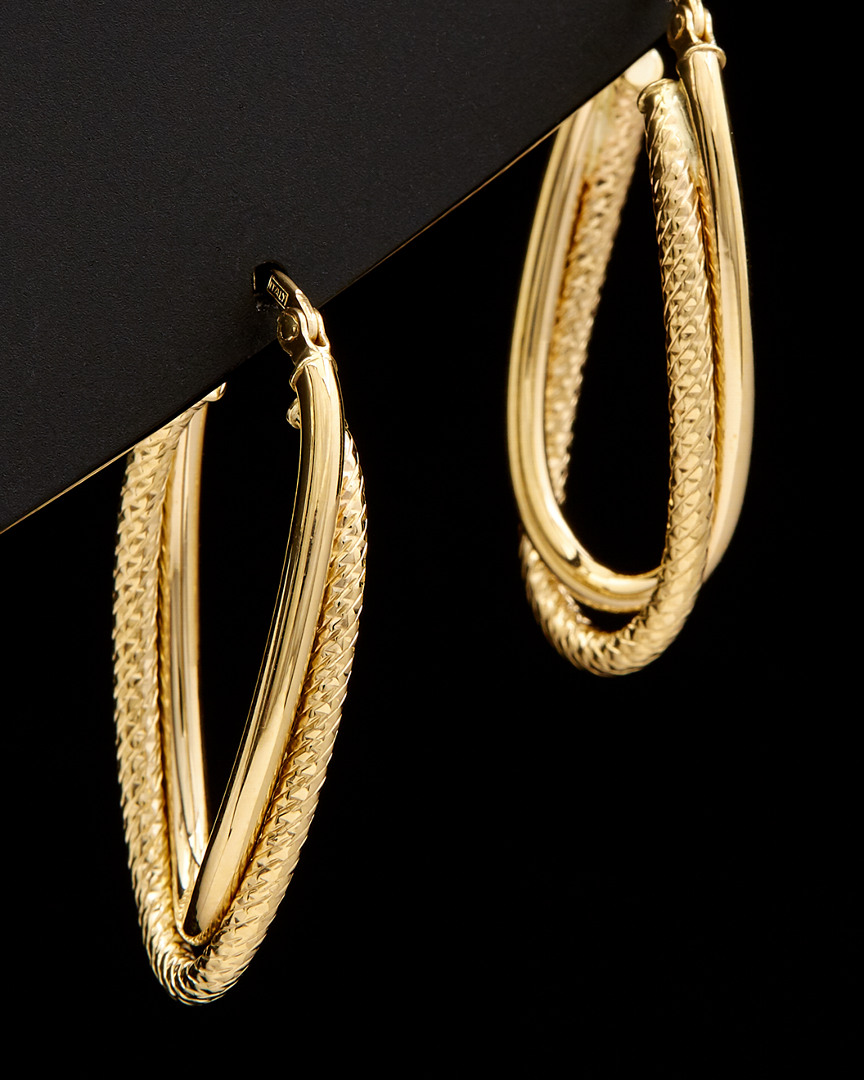 Italian Gold Overlapping Oval Hoops