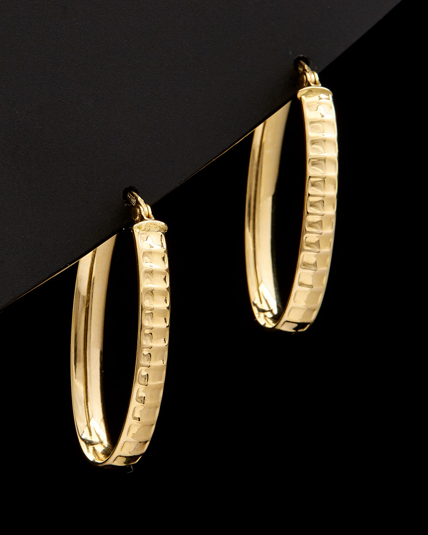 Italian Gold Ripple Hoops