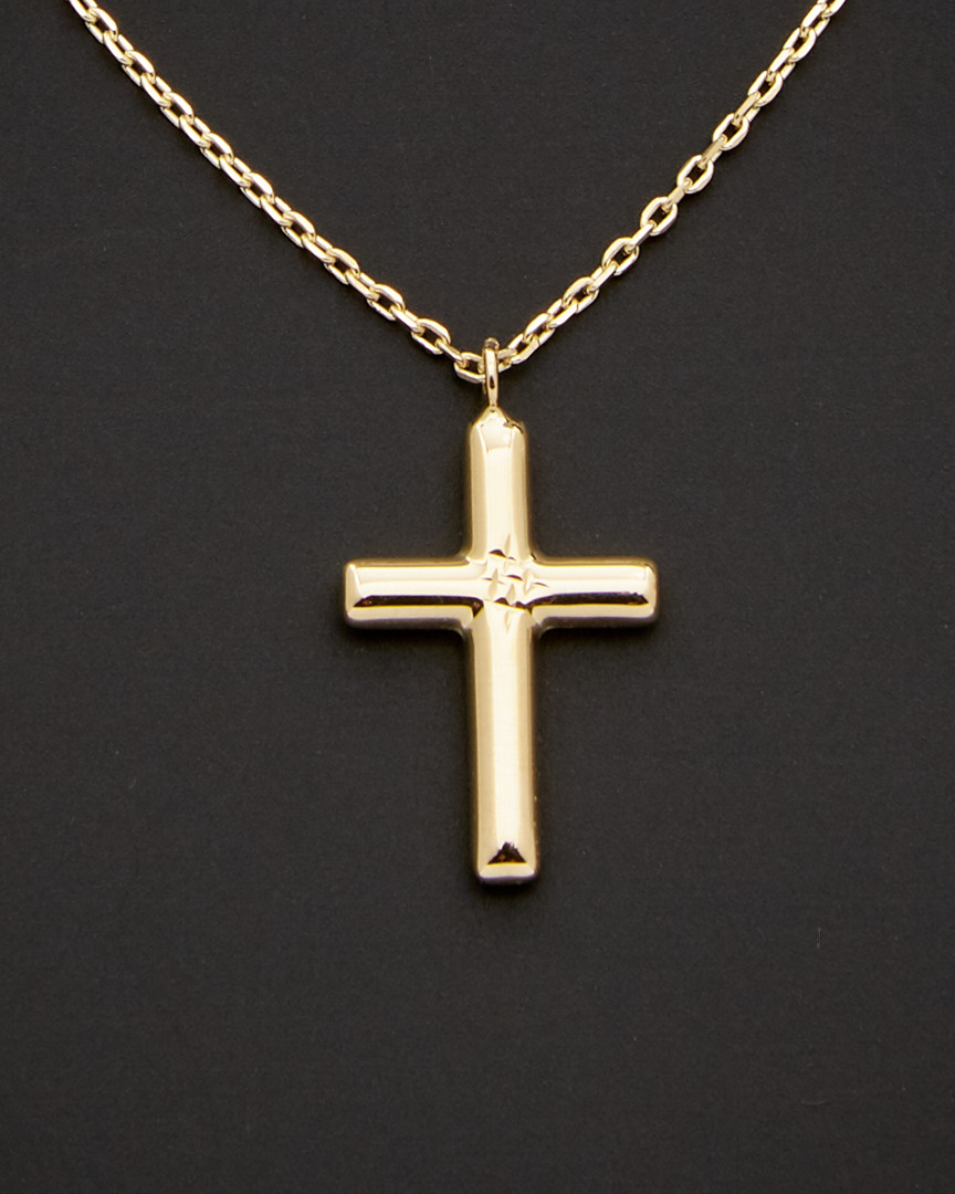 Italian Gold Cross Pendant Necklace