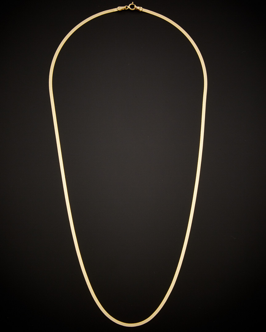 Italian Gold 14k  Herringbone Necklace