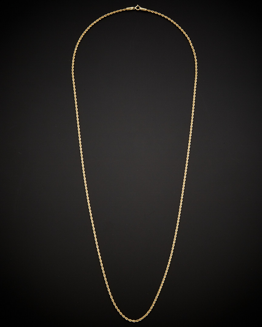 Italian Gold Rope Chain Necklace