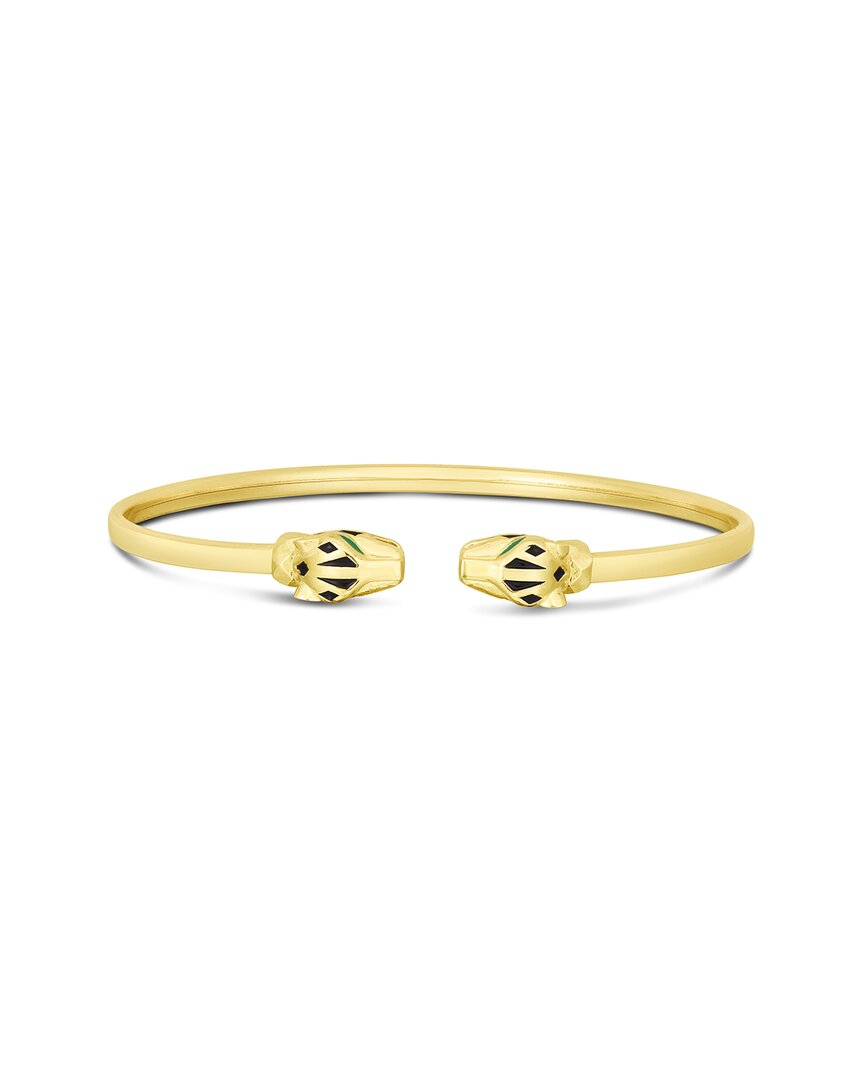 Italian Gold 14k  Panther Bangle Bracelet