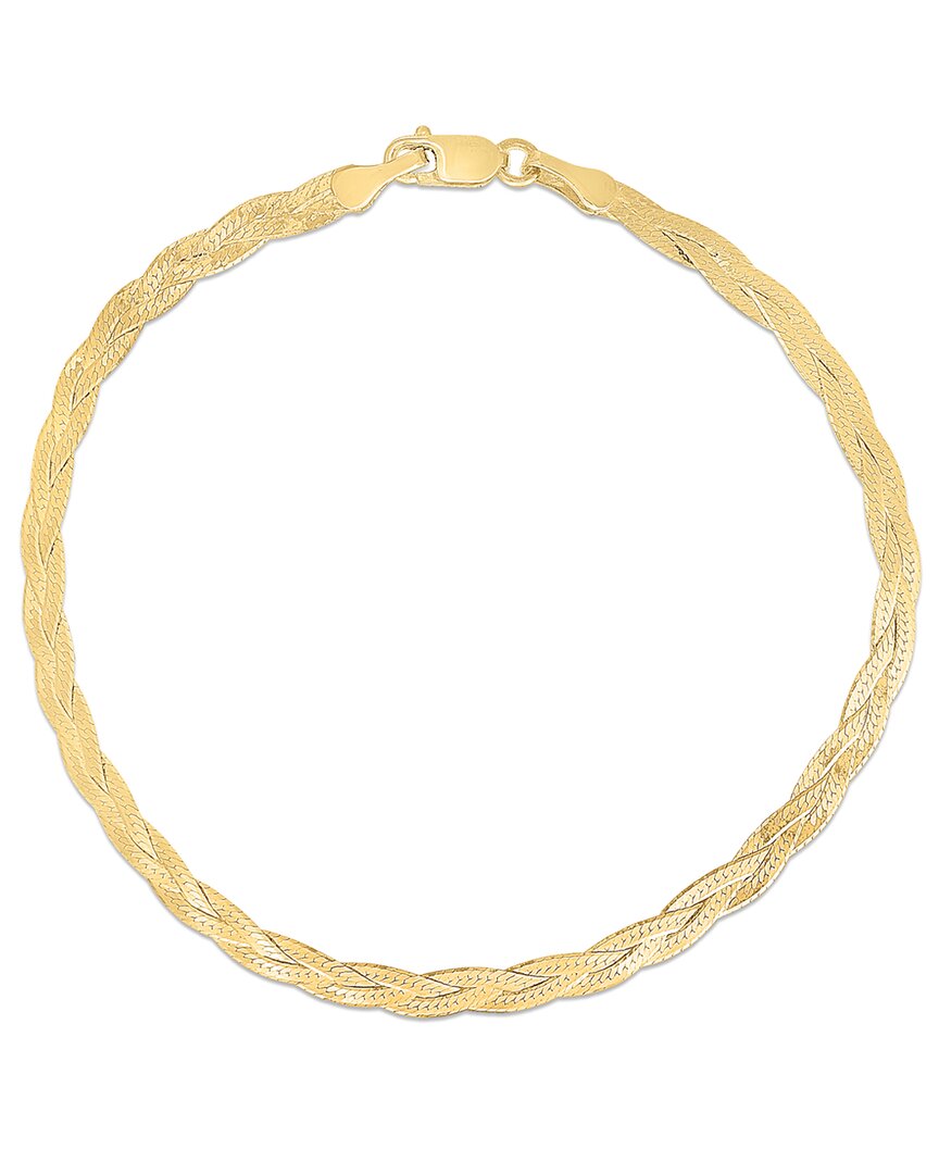 Italian Gold 14k  Braided Necklace