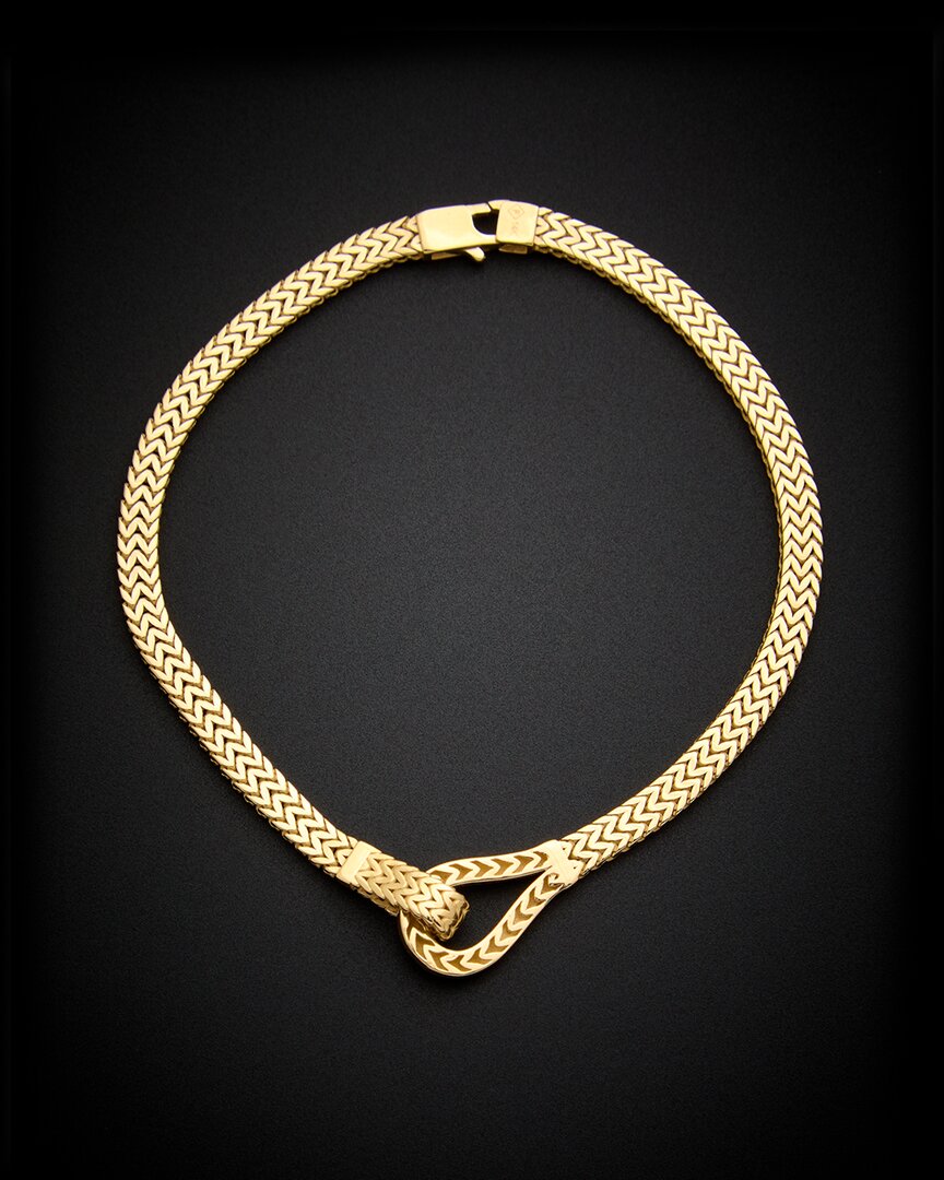 Shop Italian Gold 14k 3.8mm Fancy Link Knot Bracelet