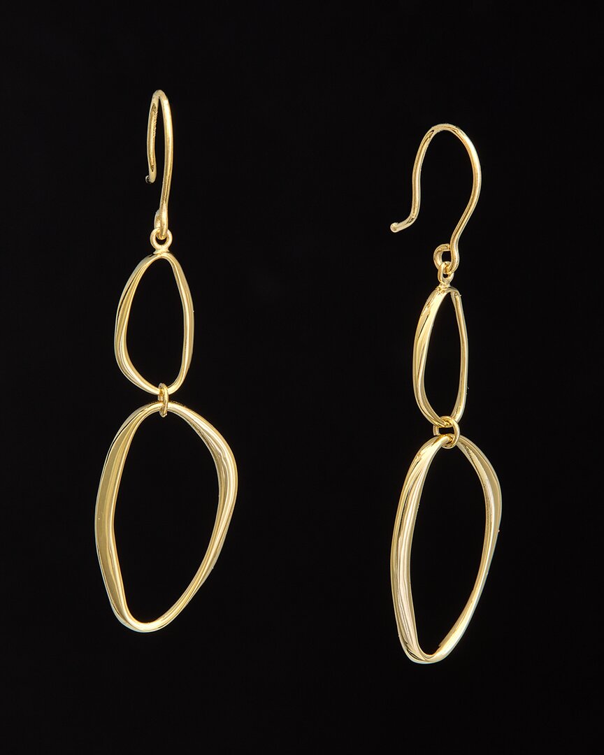 Italian Gold 14k Graduated Oval Drop Earrings
