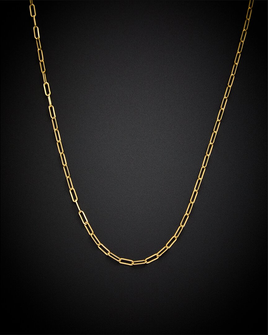 Shop Italian Gold 14k Paperclip Link Necklace