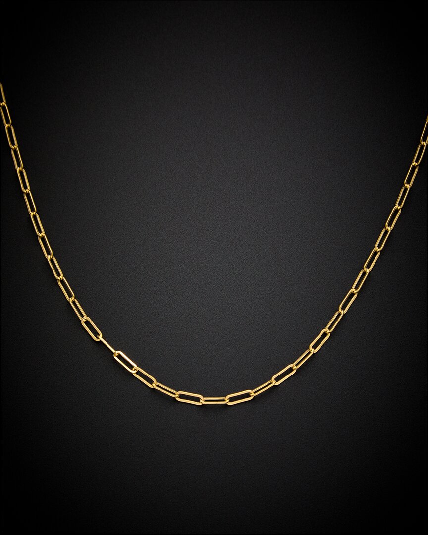 ITALIAN GOLD 14K PAPERCLIP LINK NECKLACE